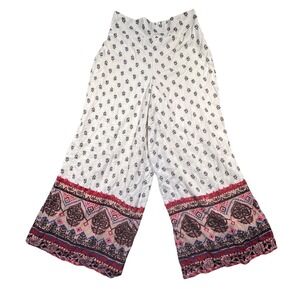 Xhilaration‎ Women's Medium Palazzo Pants Super Wide Leg Boho Print